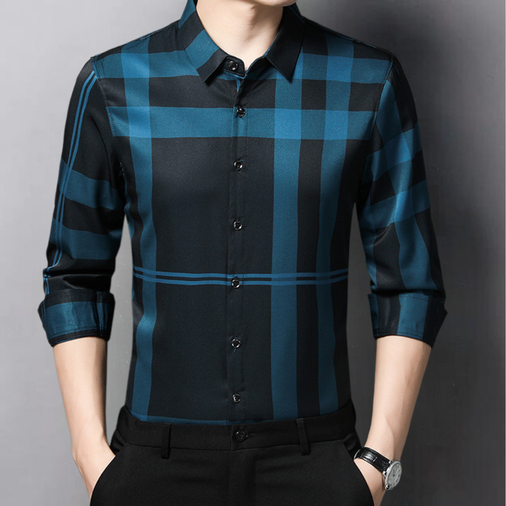 Polo à carreaux pour hommes