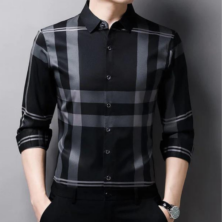 Polo à carreaux pour hommes