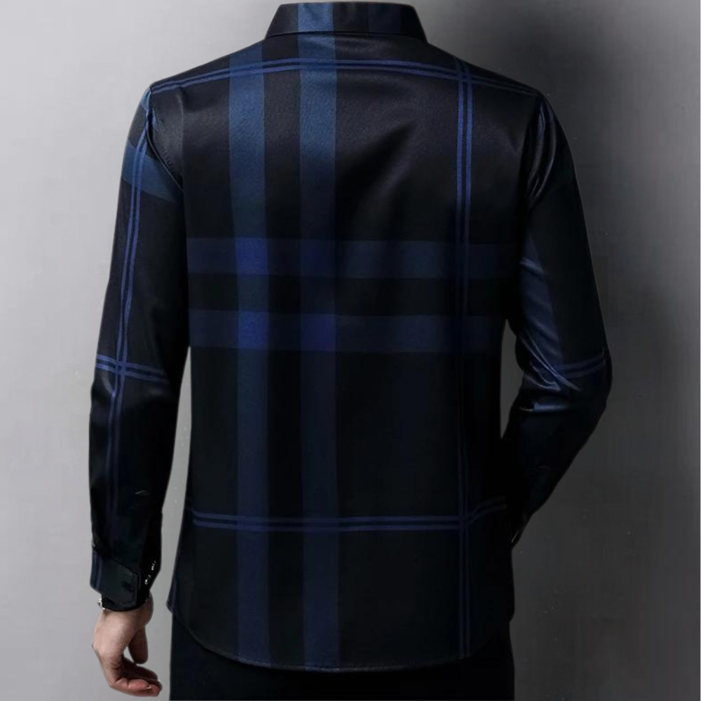 Polo à carreaux pour hommes