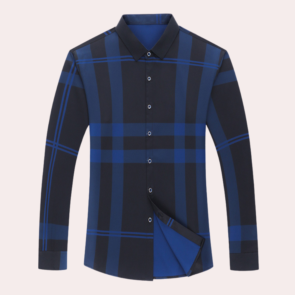 Polo à carreaux pour hommes