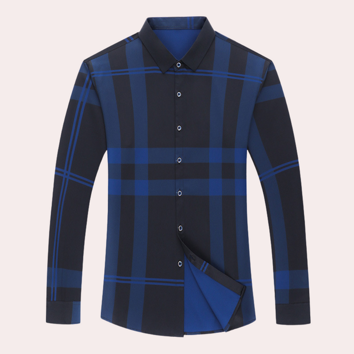 Polo à carreaux pour hommes