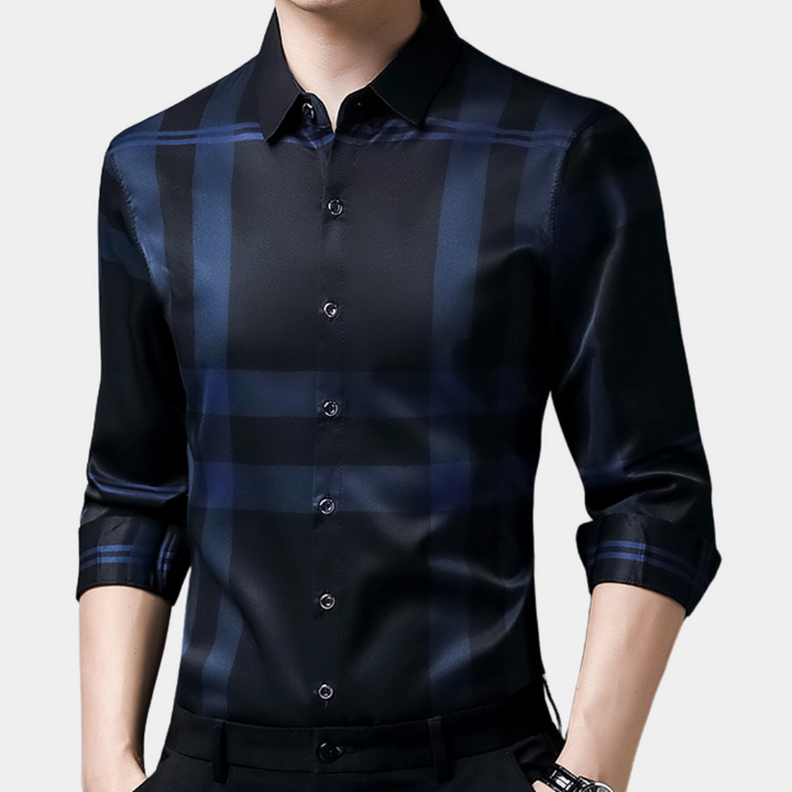 Polo à carreaux pour hommes