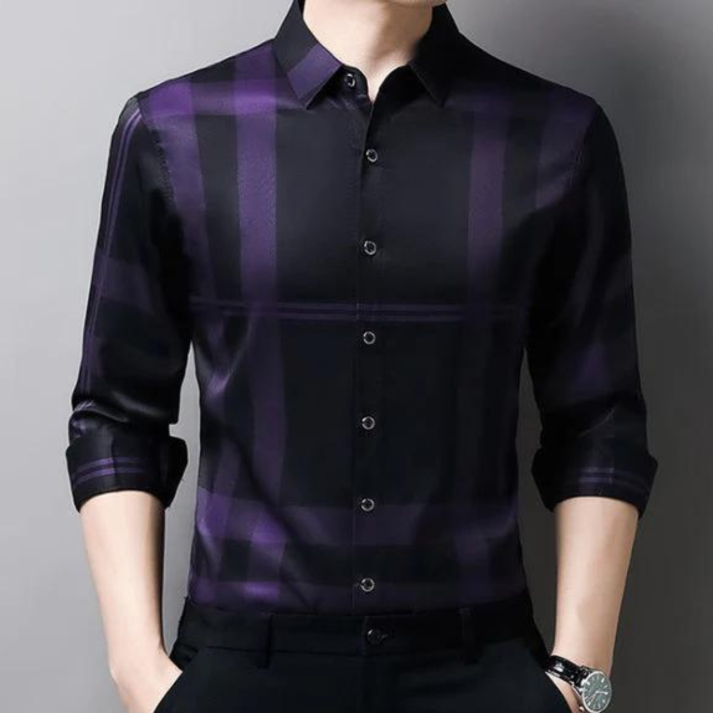 Polo à carreaux pour hommes