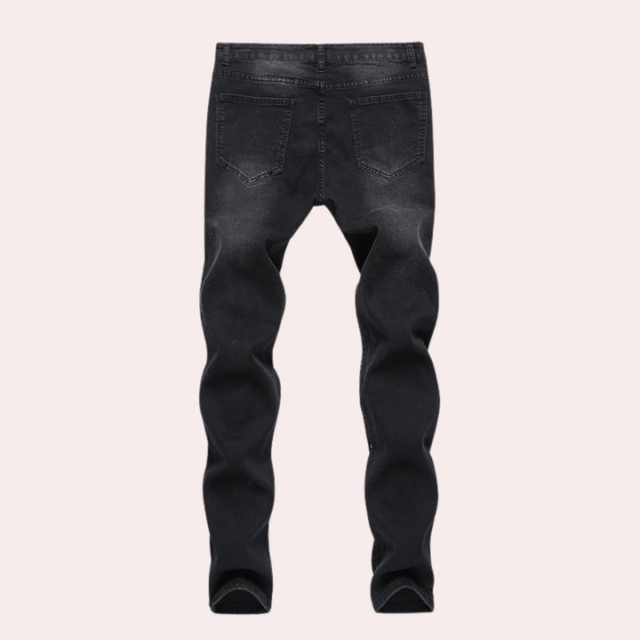 Pietro - Jean tendance pour hommes avec un motif de peinture unique