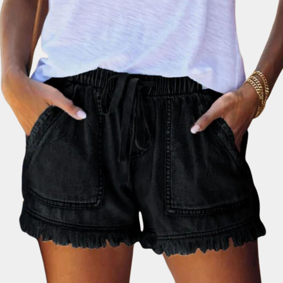 Delfine - Short femme tendance et confortable avec poches latérales pratiques