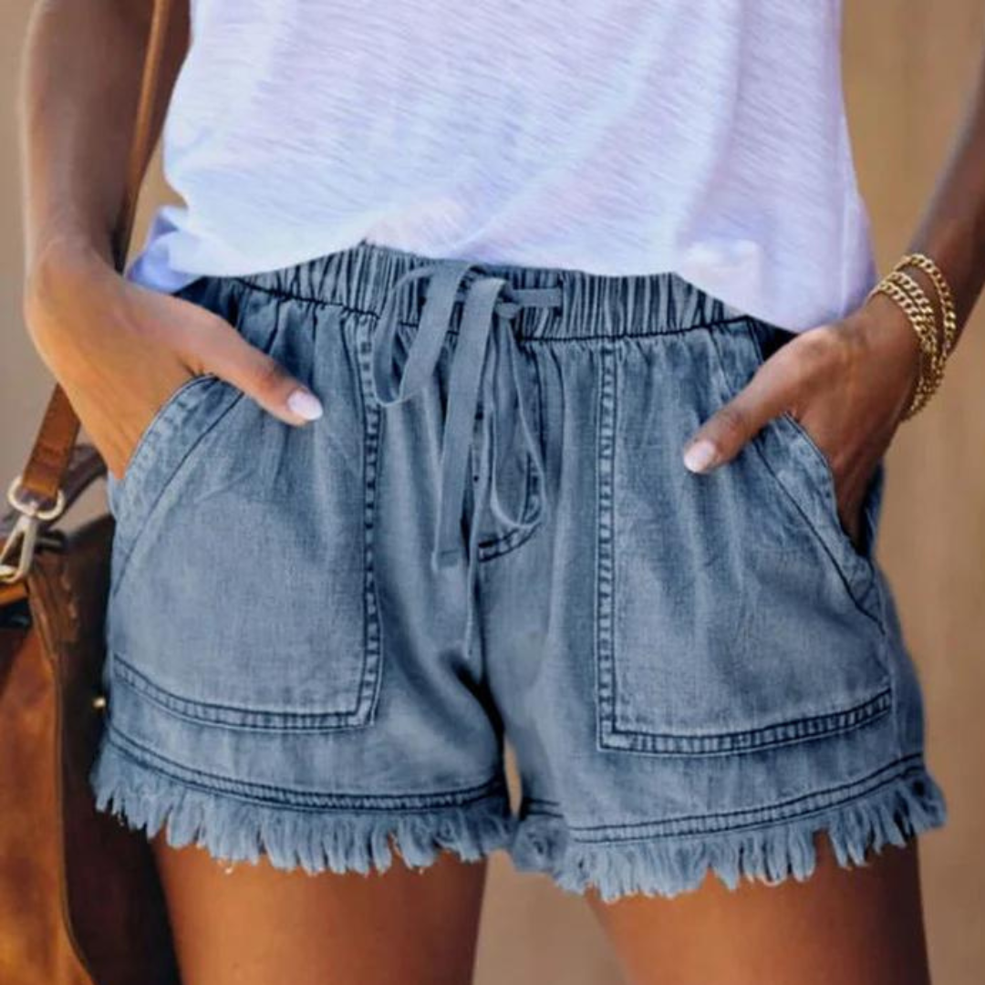 Delfine - Short femme tendance et confortable avec poches latérales pratiques