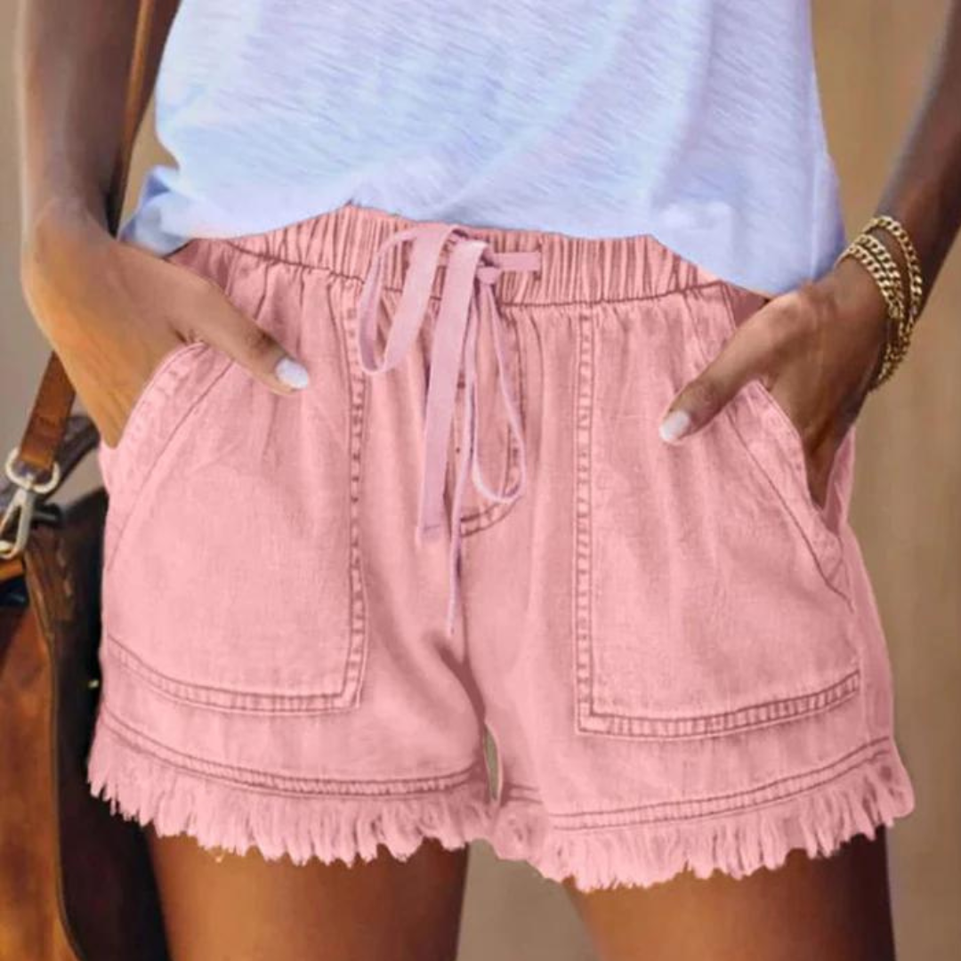 Delfine - Short femme tendance et confortable avec poches latérales pratiques