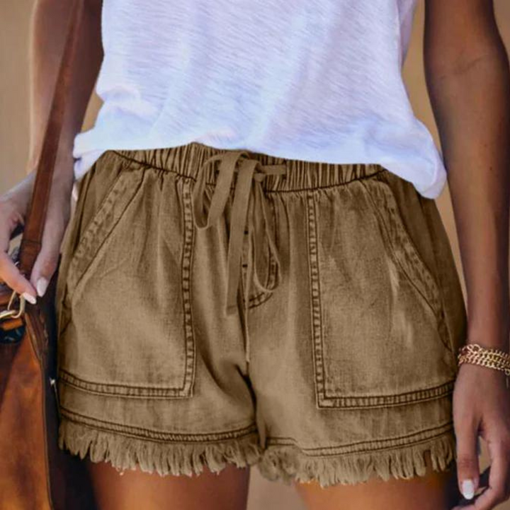Delfine - Short femme tendance et confortable avec poches latérales pratiques