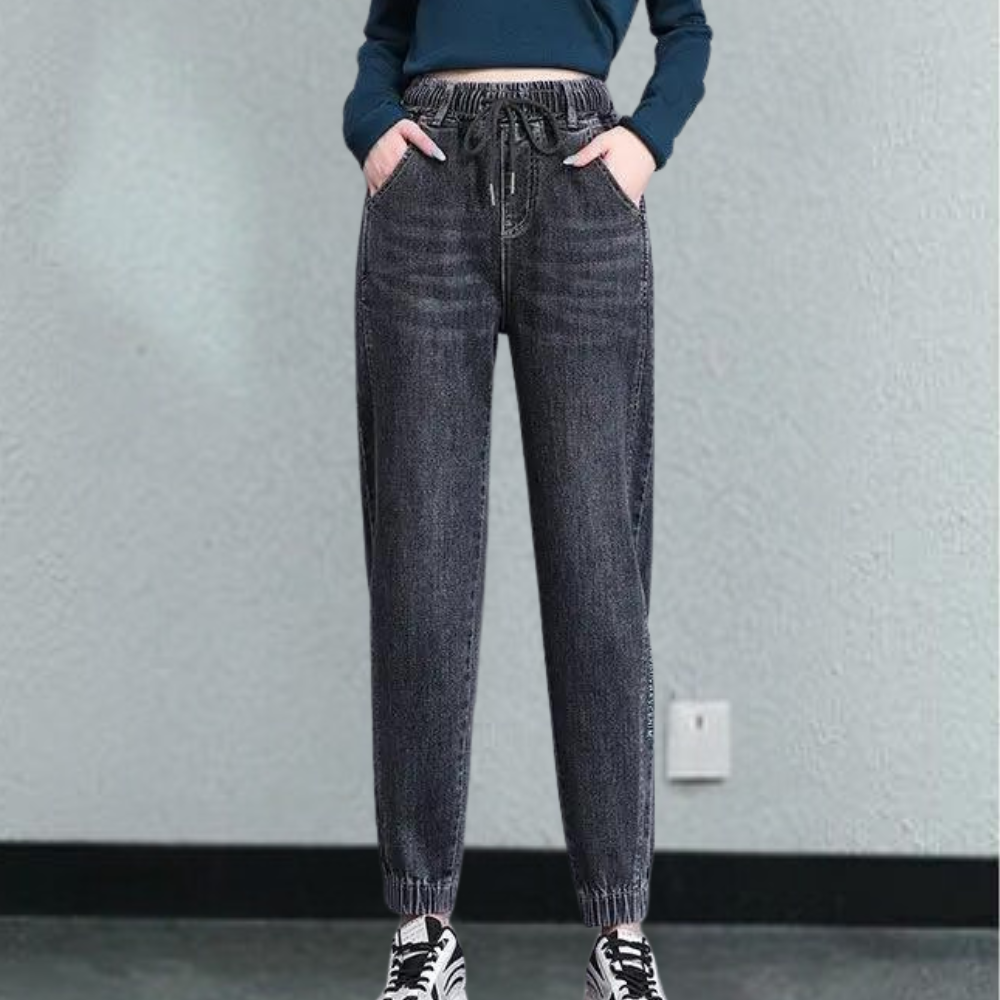 Lucrezia - Jean tendance pour femmes avec cordon de serrage ajustable pour un confort optimal