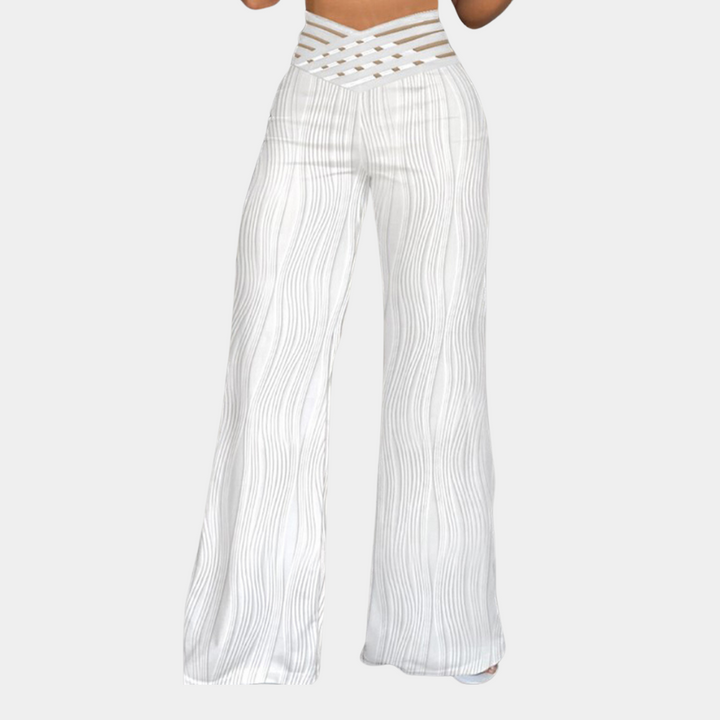 Halina - Pantalon élégant à taille haute pour femmes pour un look sophistiqué