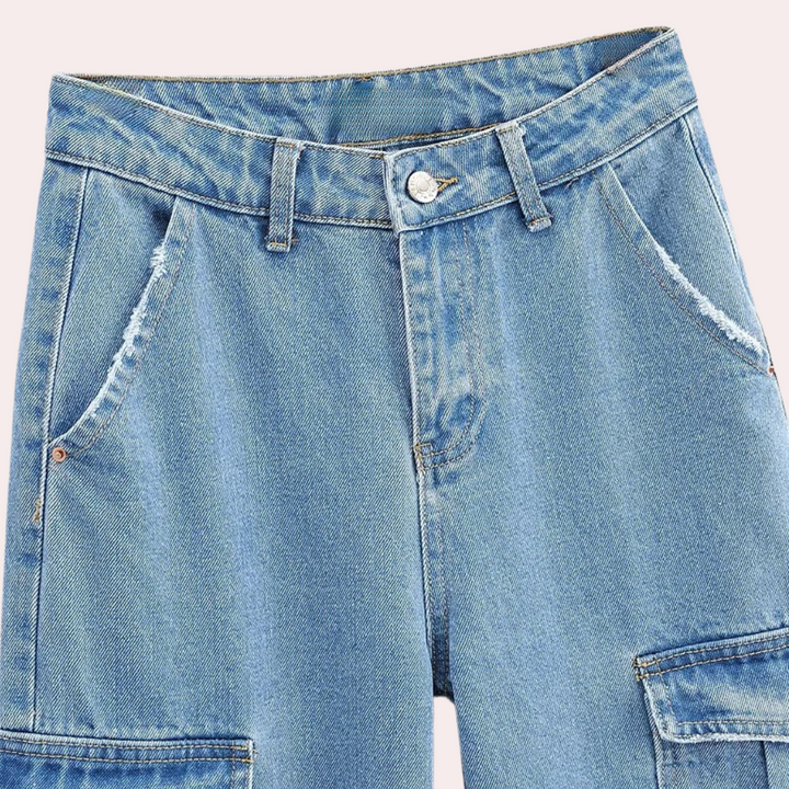 MAILANI - Pantalon cargo en denim élégant pour femmes