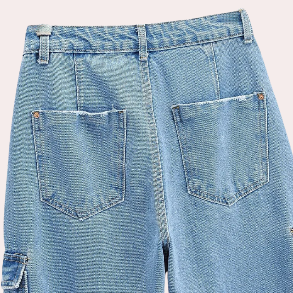 MAILANI - Pantalon cargo en denim élégant pour femmes