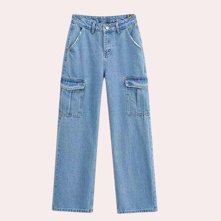 MAILANI - Pantalon cargo en denim élégant pour femmes