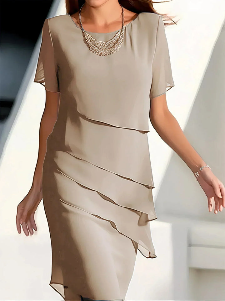 Lena | Robe élégante avec volants sophistiqués