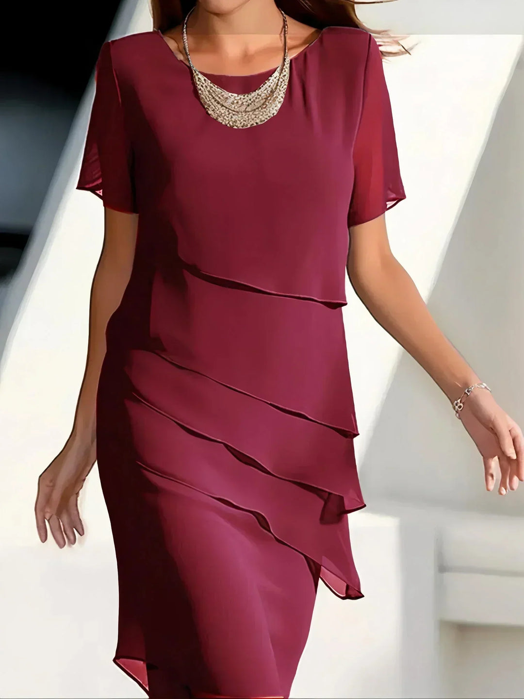 Lena | Robe élégante avec volants sophistiqués