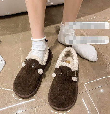 Imke - Sandales pelucheuses luxueuses et confortables pour femmes