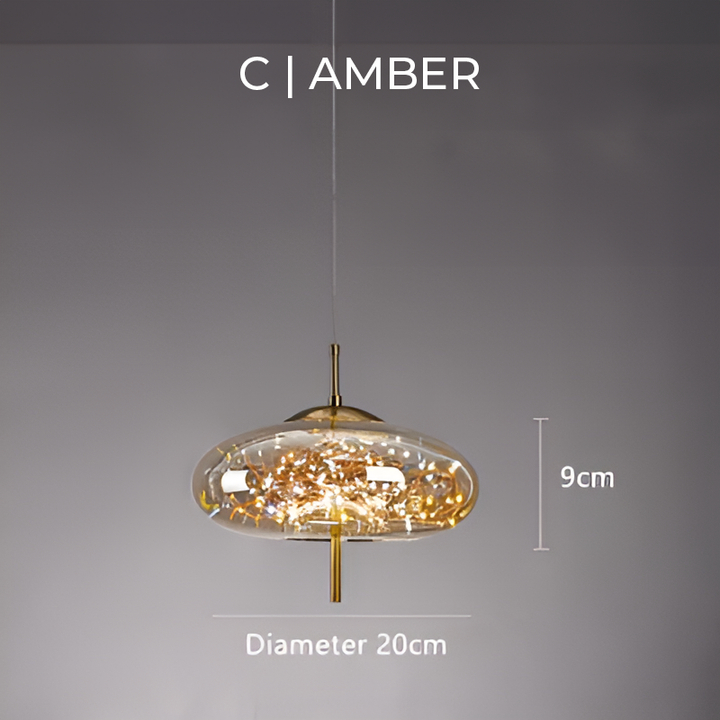 Essence | Lampe pendante élégante en verre brun