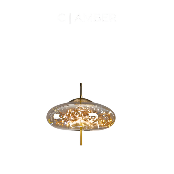 Essence | Lampe pendante élégante en verre brun