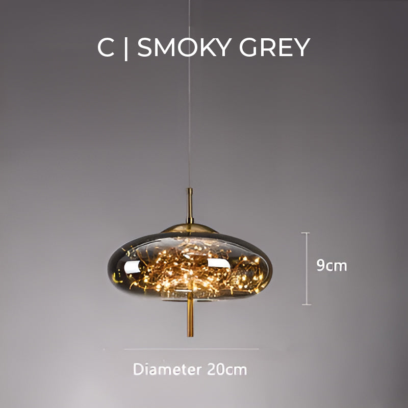 Essence | Lampe pendante élégante en verre brun