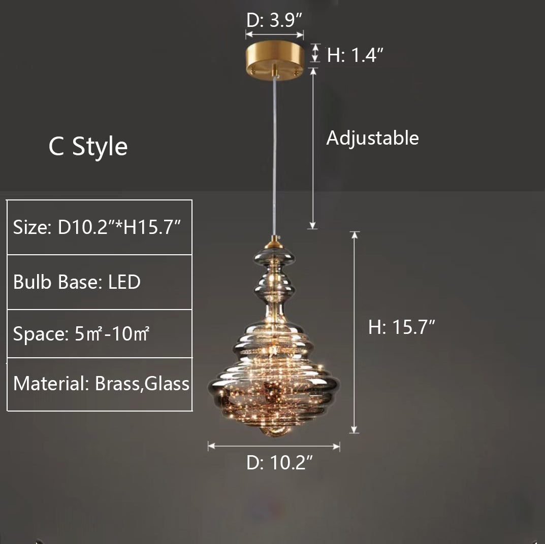 Lampe suspendue étoilée en verre gris pour une atmosphère enchanteresse