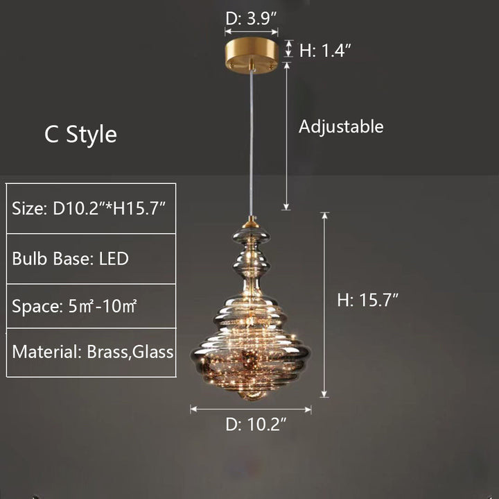 Lampe suspendue étoilée en verre gris pour une atmosphère enchanteresse