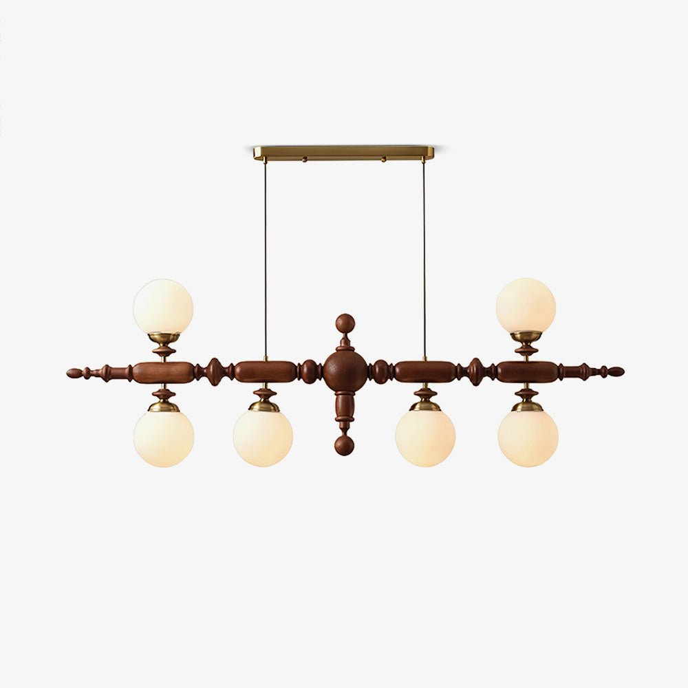 Élégant lustre en bois de Cambridge pour un éclairage élégant