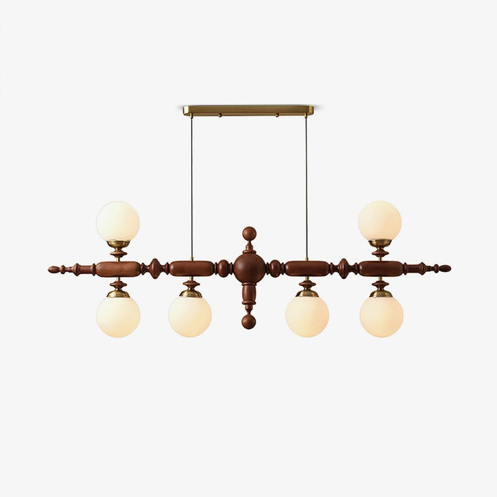 Élégant lustre en bois de Cambridge pour un éclairage élégant