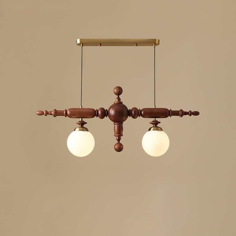 Élégant lustre en bois de Cambridge pour un éclairage élégant