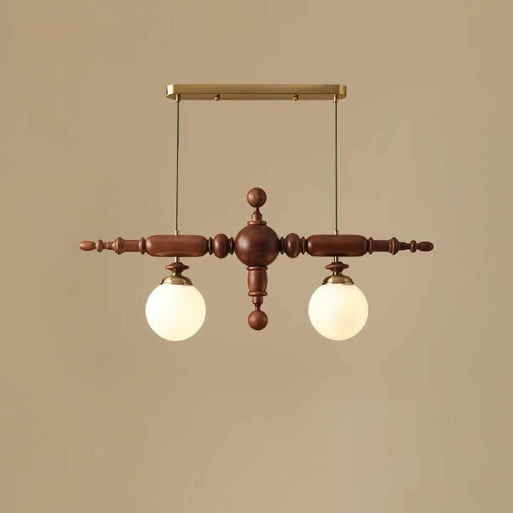 Élégant lustre en bois de Cambridge pour un éclairage élégant