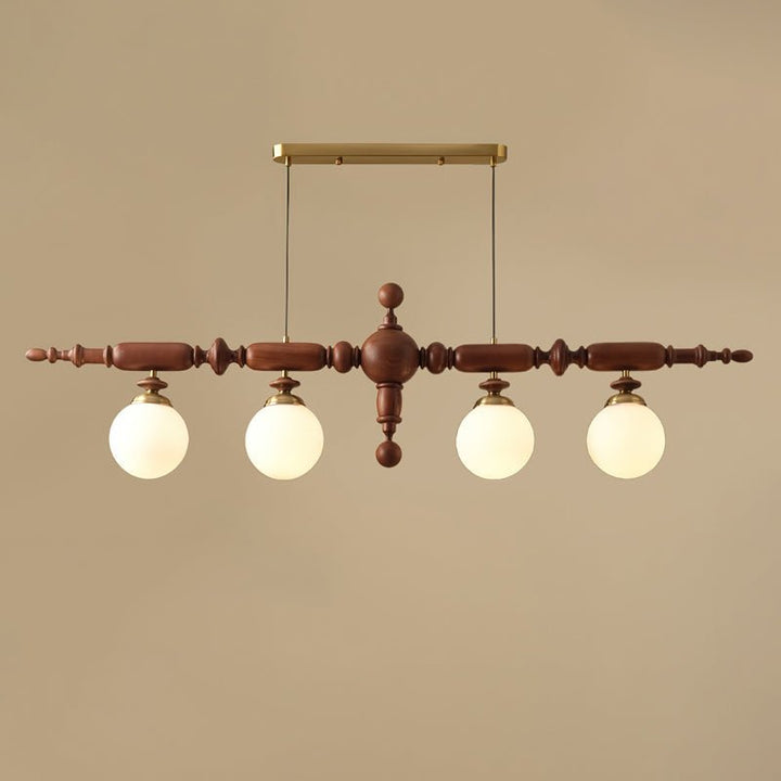 Élégant lustre en bois de Cambridge pour un éclairage élégant