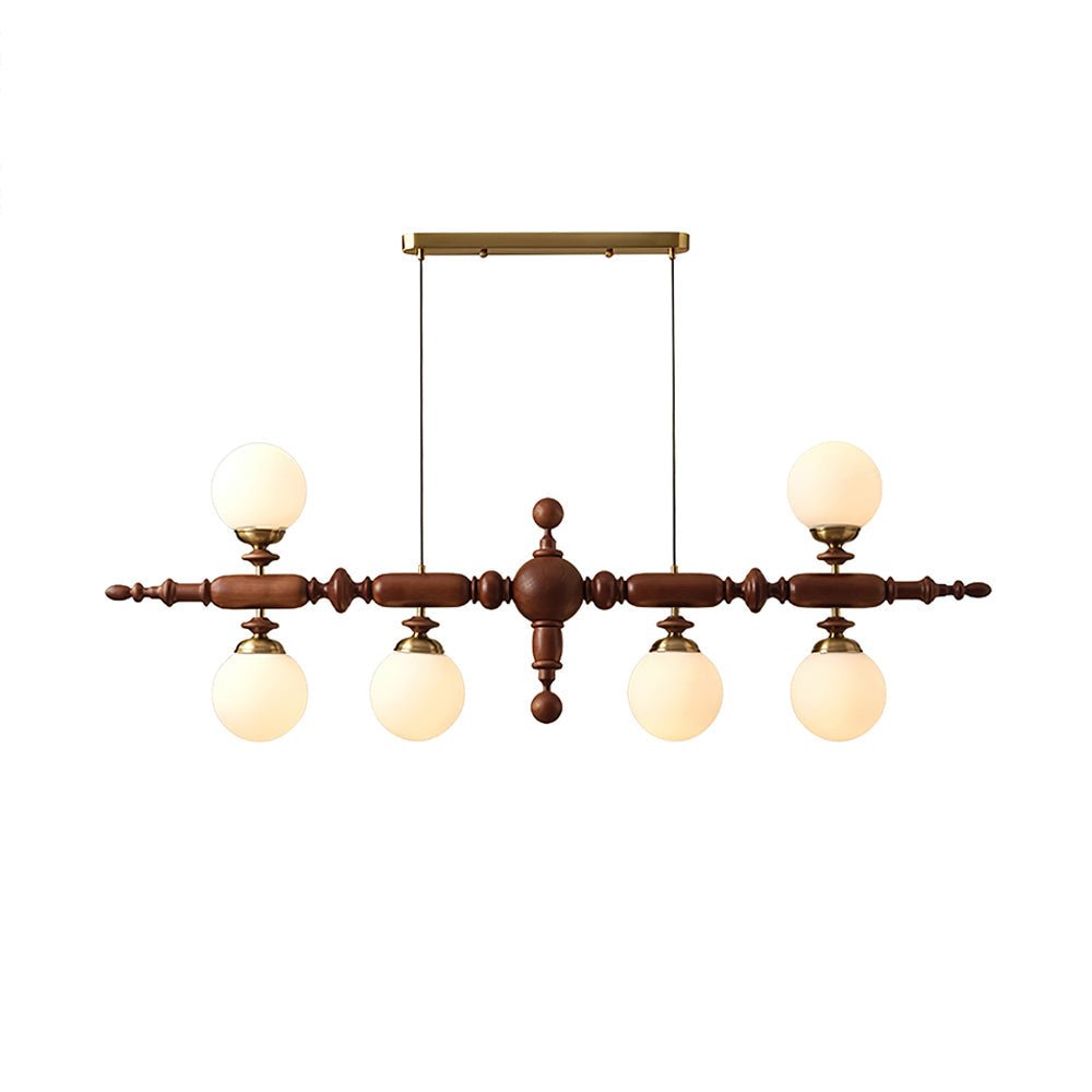 Élégant lustre en bois de Cambridge pour un éclairage élégant