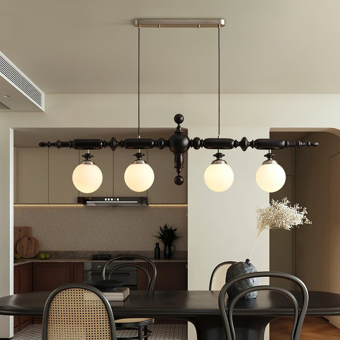 Élégant lustre en bois de Cambridge pour un éclairage élégant
