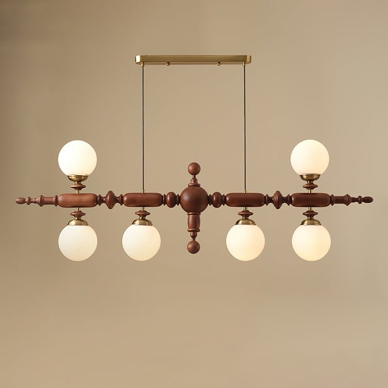 Élégant lustre en bois de Cambridge pour un éclairage élégant