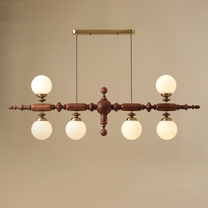 Élégant lustre en bois de Cambridge pour un éclairage élégant