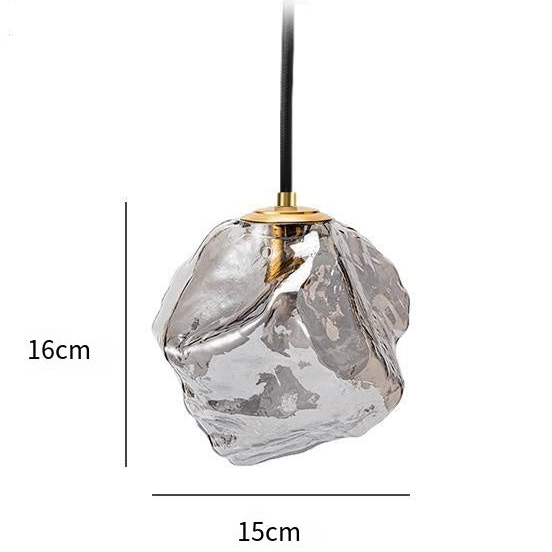 Lampe suspendue en verre de lave pour une atmosphère enchanteresse