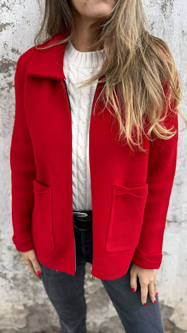 Chloé™ - Veste en Suède Élégante avec Col Revers