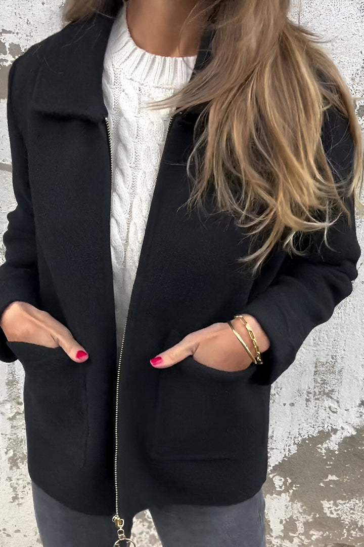 Chloé™ - Veste en Suède Élégante avec Col Revers