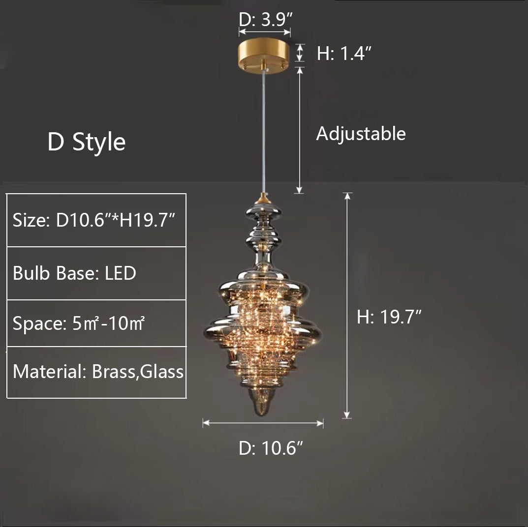 Lampe suspendue étoilée en verre gris pour une atmosphère enchanteresse