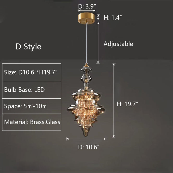 Lampe suspendue étoilée en verre gris pour une atmosphère enchanteresse