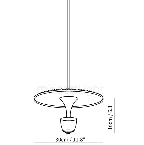 Lampe pendante LED moderne et élégante avec un design en forme de disque