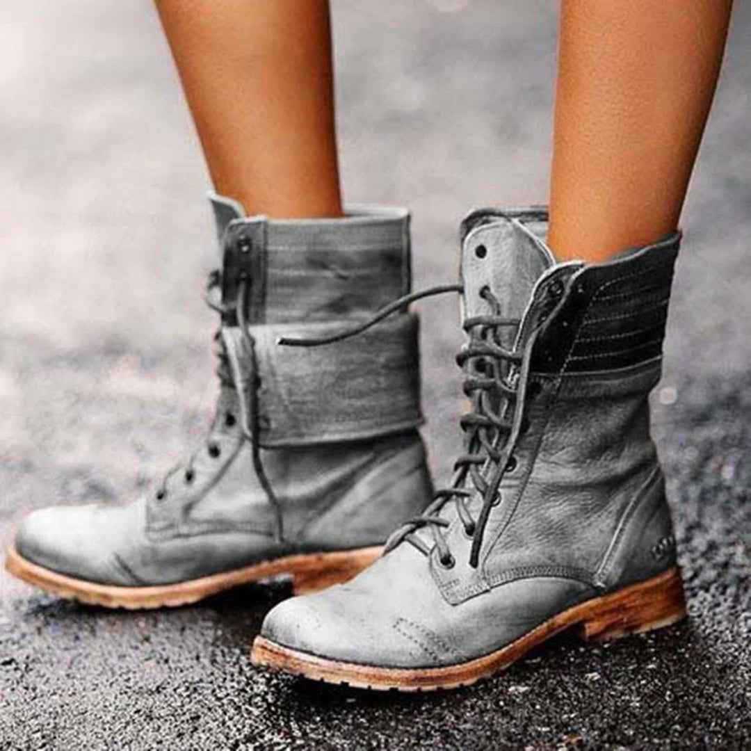 Elena | Bottines en cuir chic avec laçage
