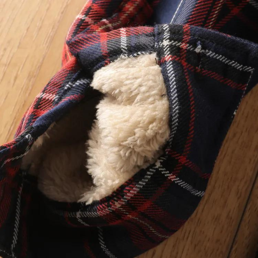 Veste en flanelle élégante avec doublure douillette