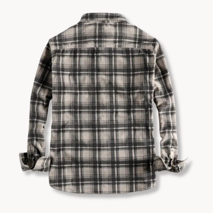 Digby | Chic Plaid Pattern Flannel Corduroy Jacket