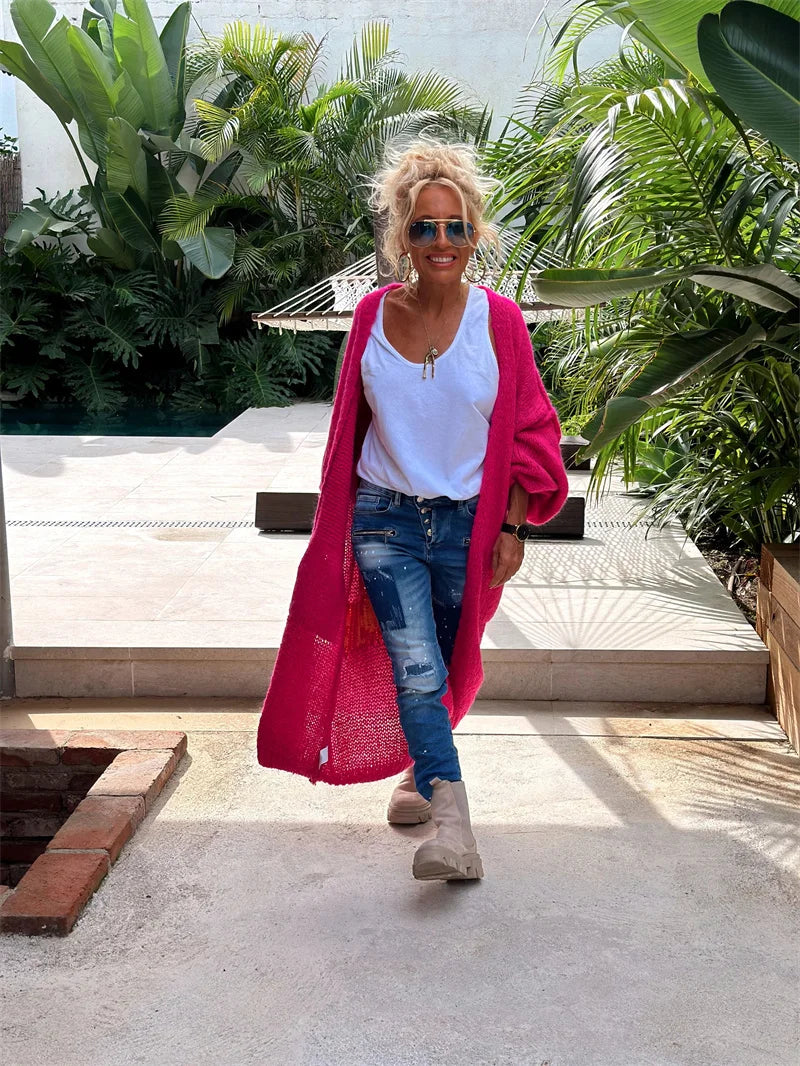 Kornelia - Gilet long stylé au design boho tendance