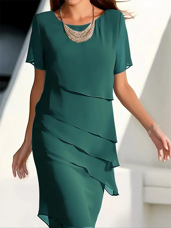 Lena | Robe élégante avec volants sophistiqués