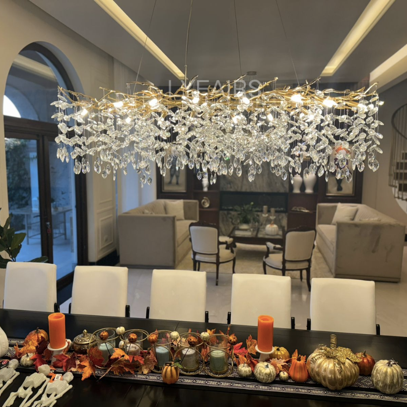 Lustre de luxe en cristal français pour une atmosphère élégante