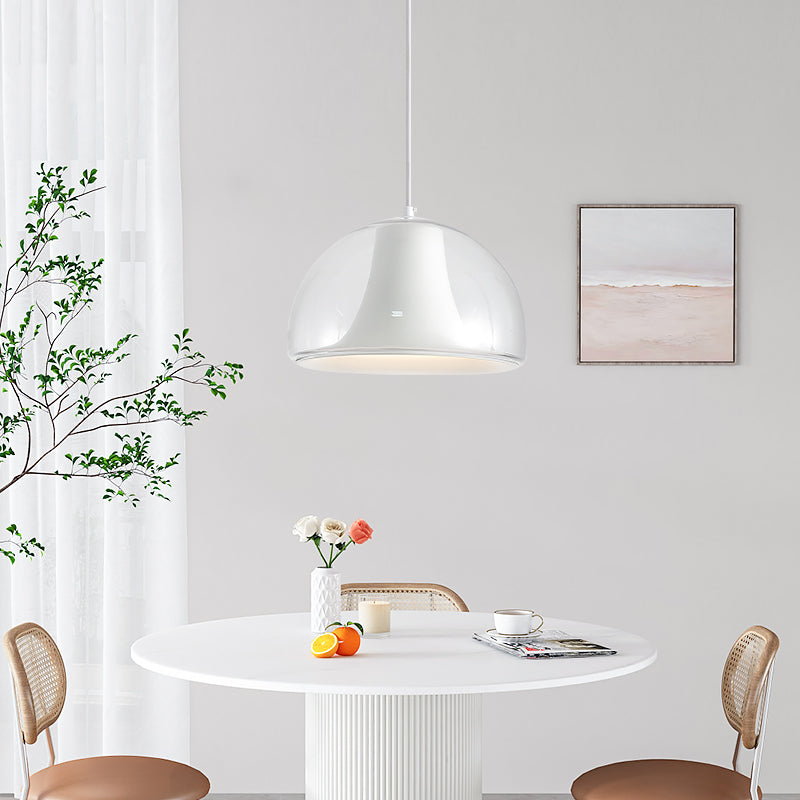 Lampe suspendue en verre semi-circulaire avec design Jellies