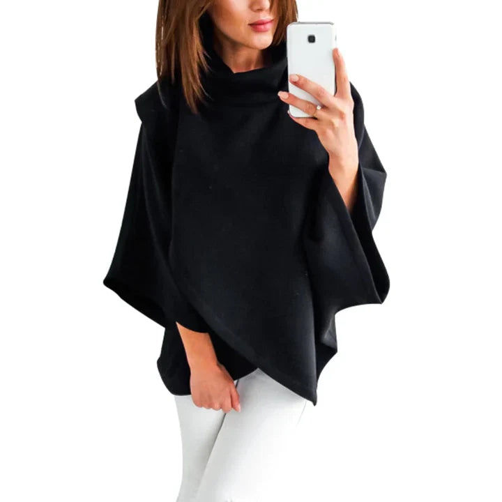 Derya - Poncho élégant pour femmes avec col montant à la mode