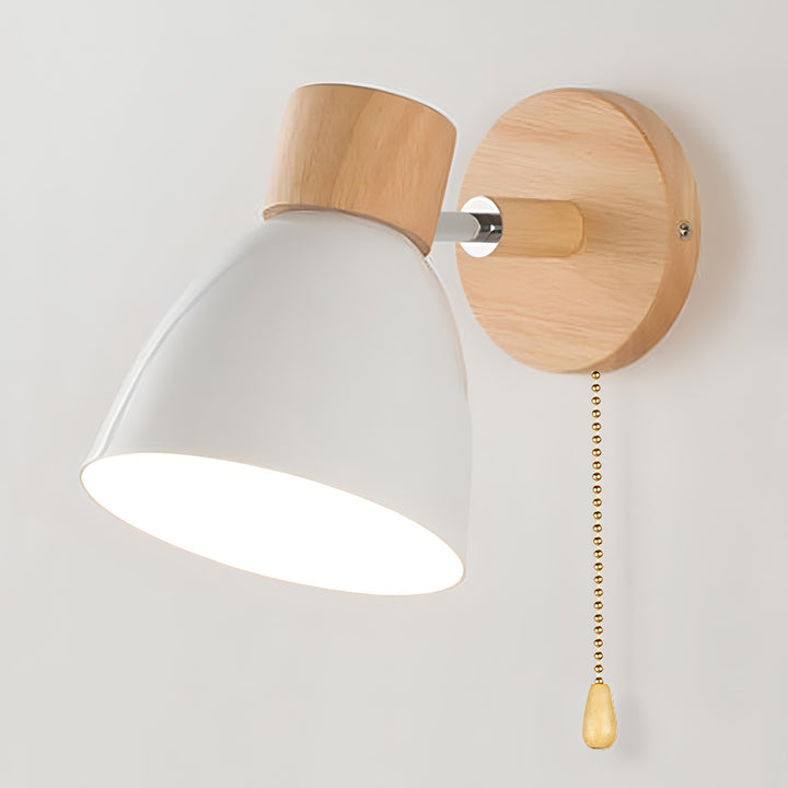 Jandiel - Lampe pendante scandinave moderne en bois avec interrupteur