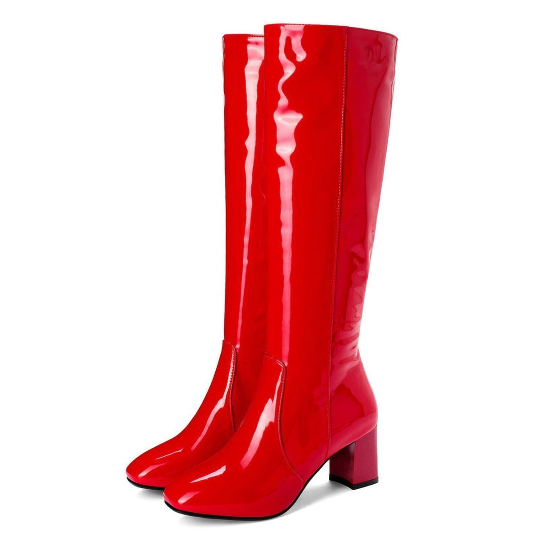 Femke | Bottes hautes laquées de luxe pour un look élégant